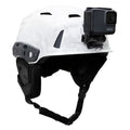 Helmet action camera adaptor for shrouded helmets