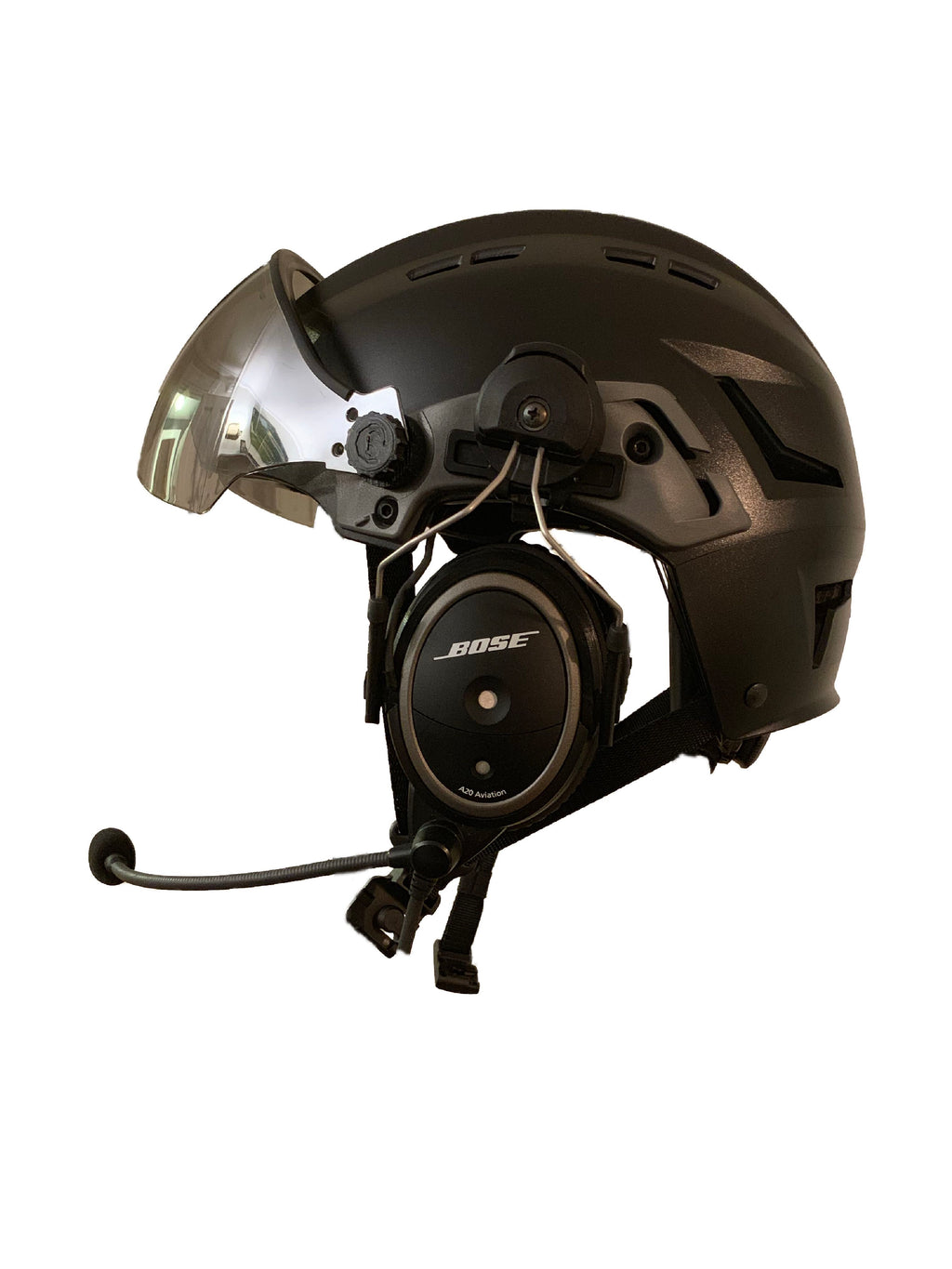 DIY helmet kit fitted, side profile