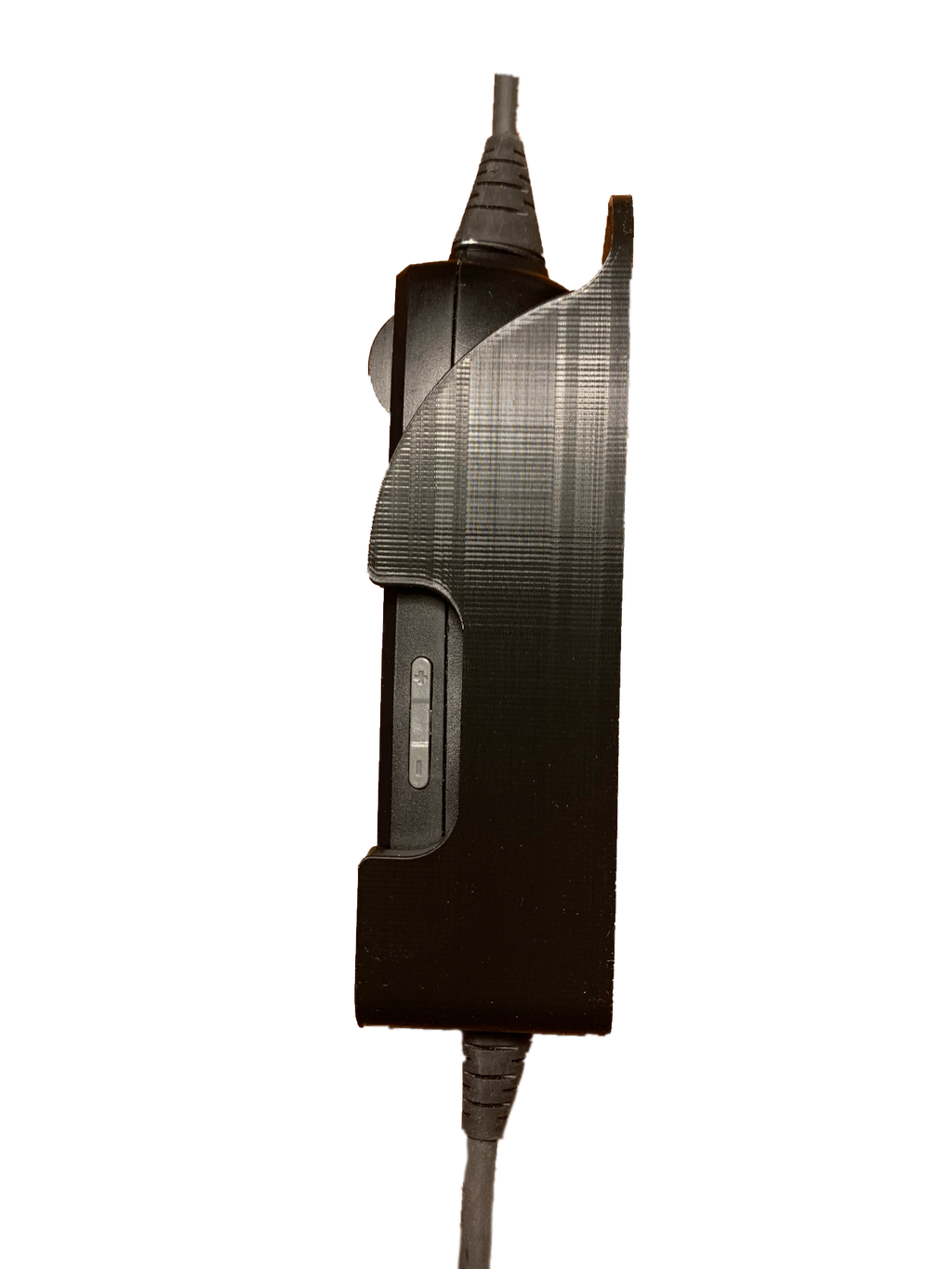 Brain Holder volume control cutout detail